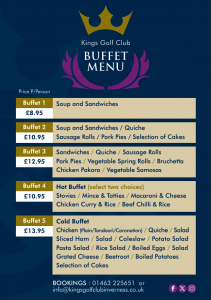 Function Buffet menu